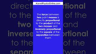 Newtons Law Of Gravitation Definition - A Level Physics