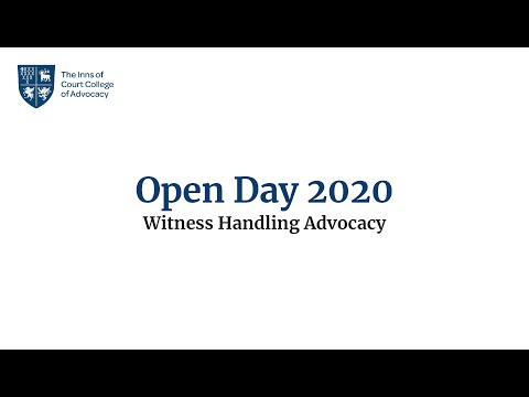 Witness Handling Advocacy (examination-in-chief & cross-examination)