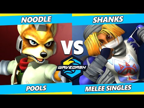Wavedash 2023 - Shanks (Sheik) Vs. Noodle (Fox) Smash Melee - SSBM