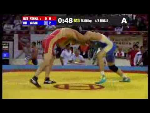 P.Yarahmadi (IRI) vs A.Pshnatlov (RUS) 66kg 1/8 Final - 2013 Junior World Championships