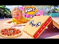 Nastya gibt vor im Restaurant zu spiele Nastya gibt vor im Restaurant zu spiele