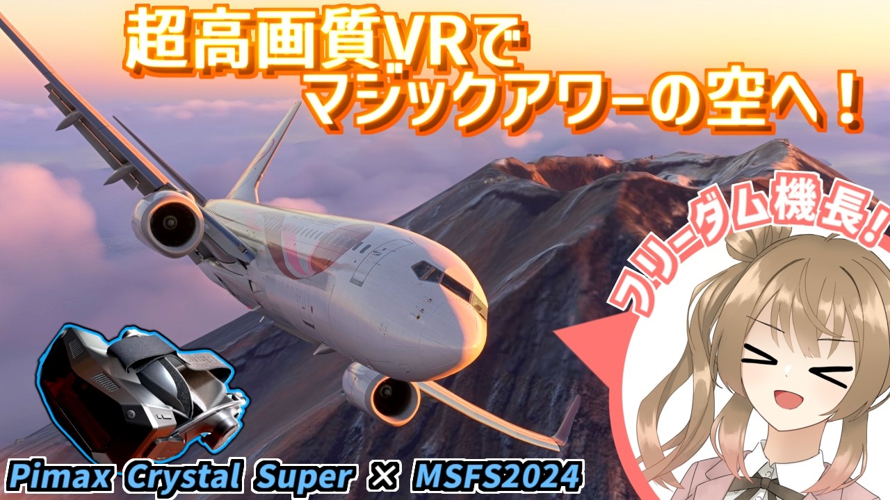 窓から顔や手を出さないでください機長…【MSFS2024 / Pimax Crystal Super】