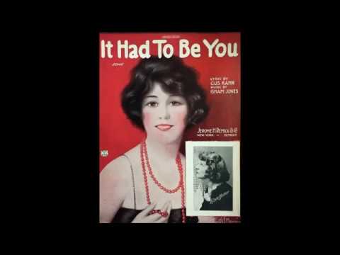 It Had To Be You - The Ambassadors (Louis Katzman and his Orchestra) 1924