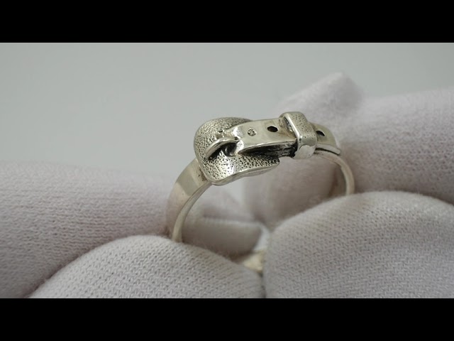 Срібна каблучка "Ремінь" 364кю Відео огляд