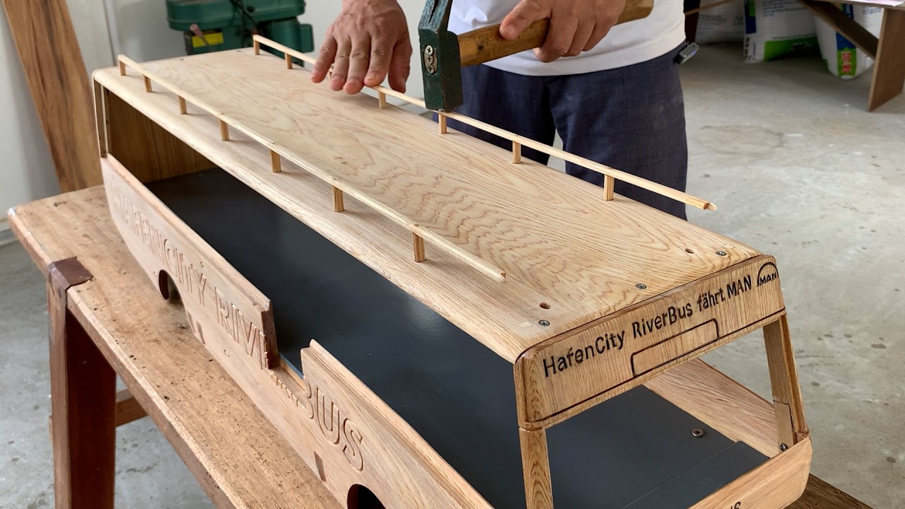 Making The HafenCity RiverBus Wooden Model - Part 2: Bodywork