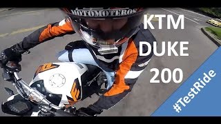 preview picture of video 'KTM DUKE 200 - TestRide - MOTOMOTEROS'