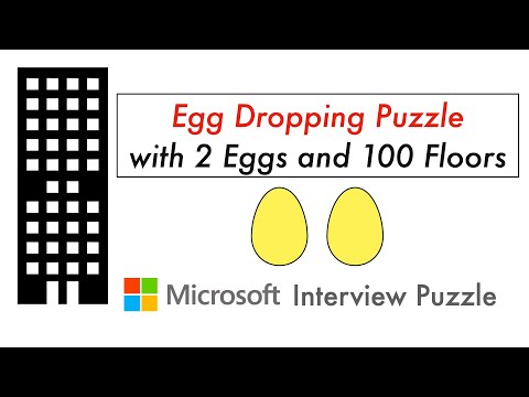 Egg Dropping Puzzle with 2 Eggs and 100 Floors || Microsoft Interview Puzzles