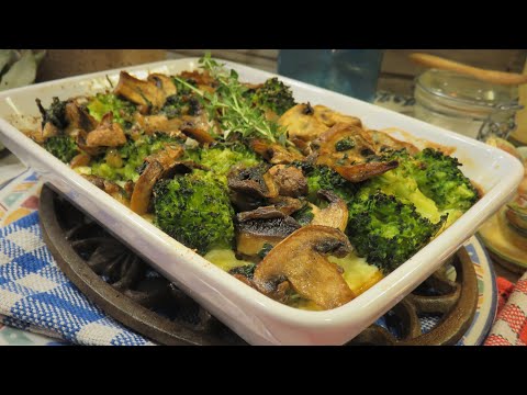 Mon GRATIN DE BROCOLI et champignons de Paris, léger, facile - Mère Mitraille - Gourmandises TV