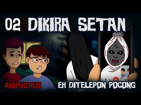 Animisteri 02 - Dikira Setan, Eh Ditelepon Pocong - Kartun Lucu Horor, Kartun Hantu