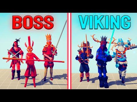 BOSS UNITS TEAM vs MEGA VIKING TEAM - Totally Accurate Battle Simulator | TABS