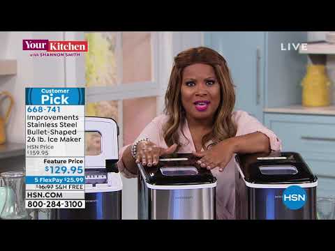 Improvements Stainless Steel BulletShaped 26 lb. Ice Mak...