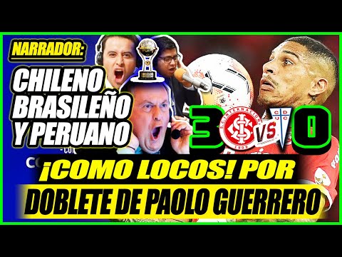 ¡ACTUACIÓN ESTELAR! Internacional con PAOLO GUERRERO como FIGURA GOLEÓ (3-0) U. Católica con DOBLETE