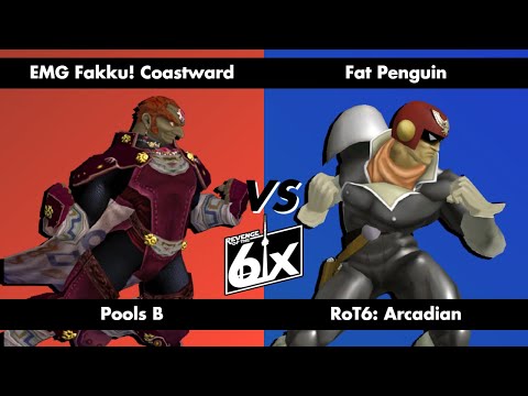 ROT6 Arcadian Pools B - EMG | Fakku! Coastward (Fox, Ganon) vs Fat Penguin (Falcon) Melee Singles