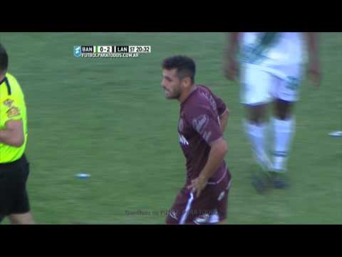 Acosta completó el cuadro de expulsados. Banfield 0 Lanús 2.Fecha  9.  Primera División 2015.FPT