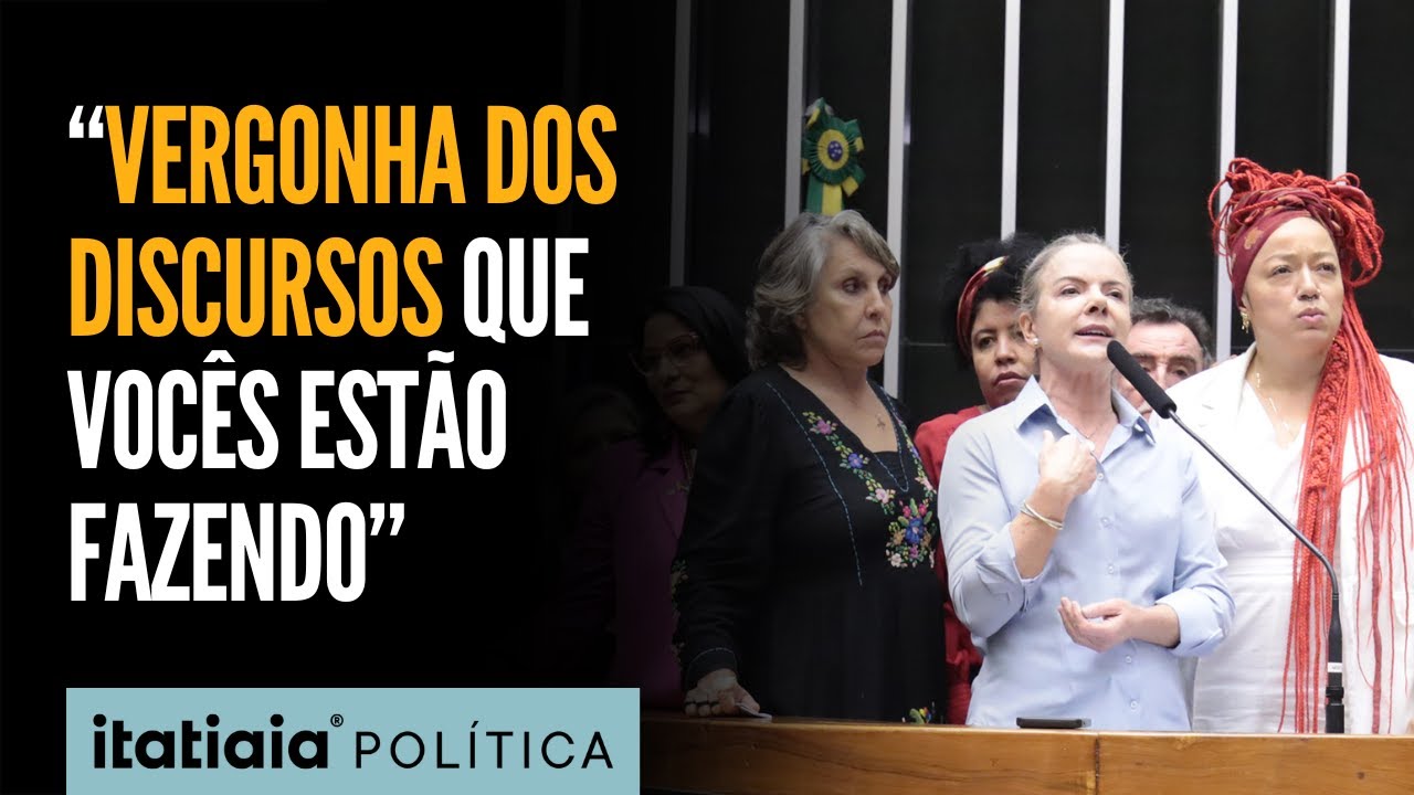 GLEISI HOFFMANN BATE BOCA COM DEPUTADOS DE DIREITA DURANTE FALA NA CÂMARA