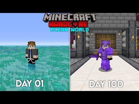 Game Beat - I Survived 100 Days In Ocean Only World In Minecraft Hardcore ( HINDI )