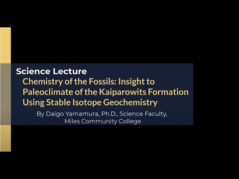 Science Museum Lecture Series: Chemistry of the Fossils