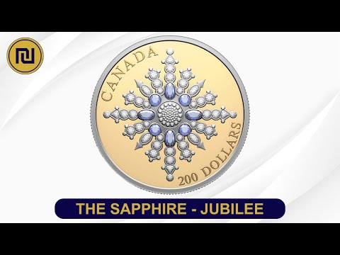 The Sapphire Jubilee Snowflake Brooch - Pure Gold Coin