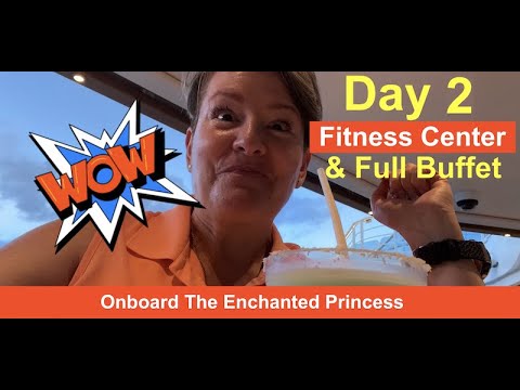 DAY 2 The Enchanted Princess Fitness Center, Cocktails & Full Buffet #travel #expat #princesscruises