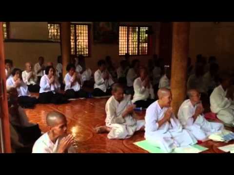 Somnieng, giving precepts, wat damnak, 12 27 2012