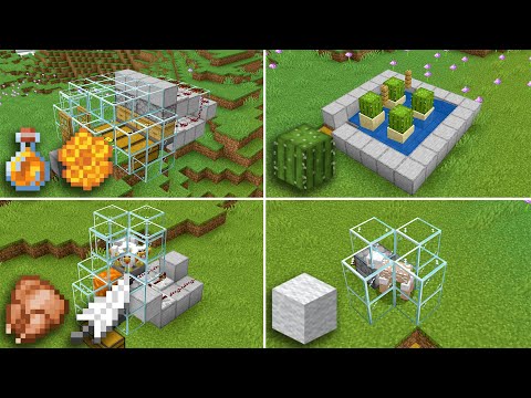 4 CRAZY EASY Auto Farms in Minecraft!!
