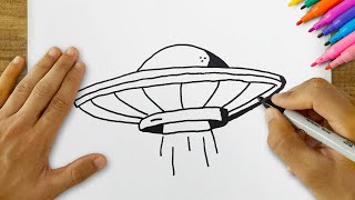 How to Draw a Ufo? Very Easy Ufo Drawing 🛸