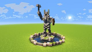 Minecraft Knight Statue Tutorial 1.20 - How to Build a Knight Statue in Minecraft