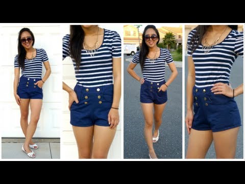 High-waisted Shorts with Pockets Tutorial