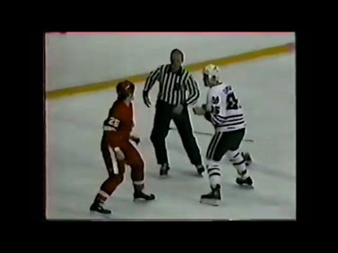 Red Wings - Blackhawks fights 4/10/85
