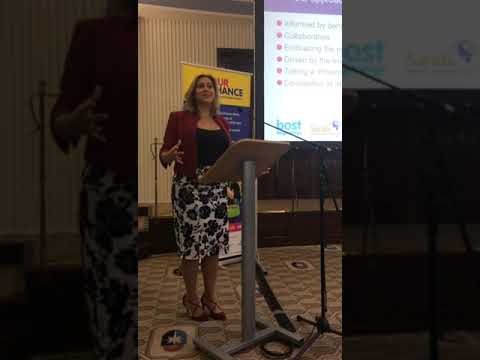 Best Beginnings CEO Alison Baum speaks at the launch of the Our Chance films