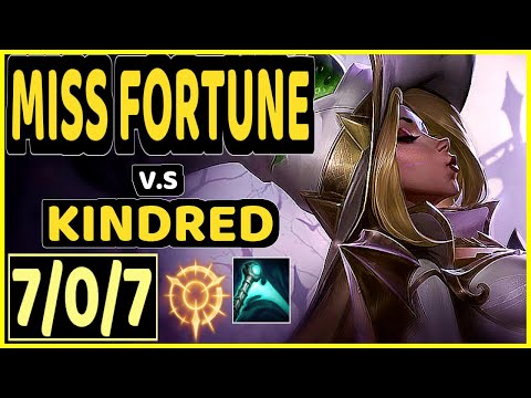 WILDTURTLE (MISS FORTUNE) vs KINDRED - 7/0/7 KDA BOTTOM ADC GAMEPLAY - NA Ranked GRANDMASTER