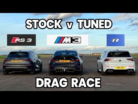 2022 8Y AUDI RS3 v 2022 G80 BMW M3 v STAGE 1 8V AUDI RS3 Drag Race!! *shock result*