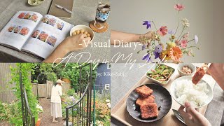 Visual Diary #1 | A day in my life on a summer day | Cooking, flower arranging, making jam