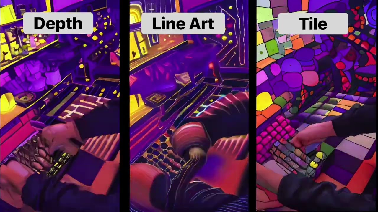 Stable Diffusion ControlNet: Line Art vs Tile vs Depth