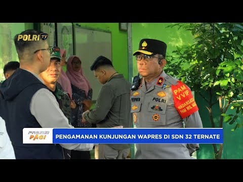 POLDA MALUKU UTARA LAKUKAN PENGAMANAN KUNJUNGAN WAPRES GIBRAN DI SD NEGERI 32 KOTA TERNATE