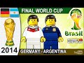 World Cup Final 2014 Germany Vs Argentina 1 0 Brasil 2014 All Goals Highlights Lego Football
