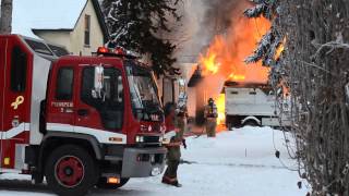 preview picture of video 'Garage Fire in Fort Saskatchewan'