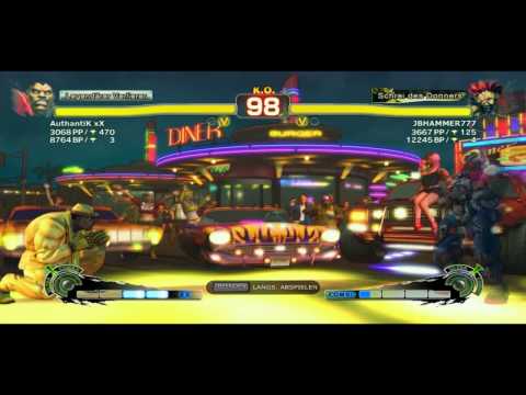 JBHAMMER777 (Akuma) vs AuthantiK xX (Balrog) High Ranked Match SSF4 AE