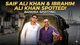 Saif Ali Khan & Ibrahim Ali Khan Spotted In Bandra