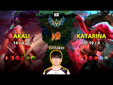 T1 Faker | Akali MID vs Katarina | Patch 26.1 | 2026-01-14 | LoL Replay