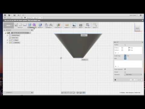 Lofting and Shelling a CONE in Fusion 360