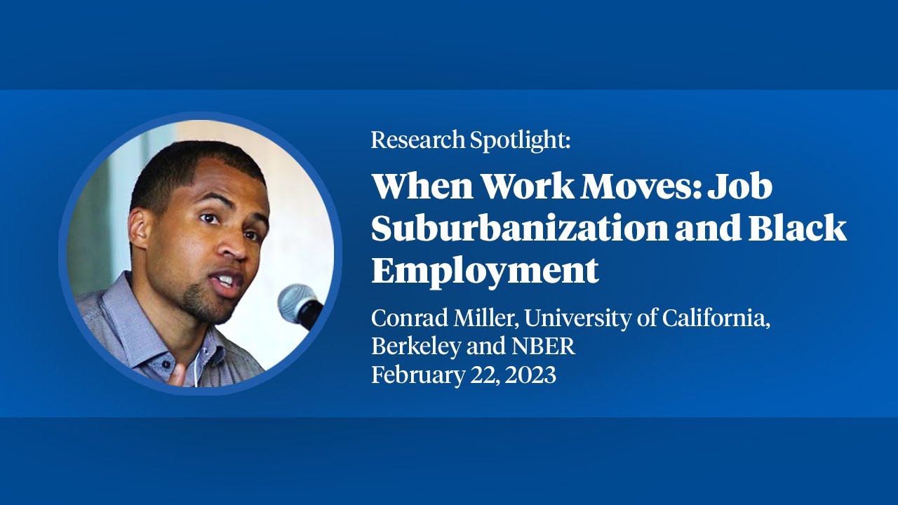 2023, Conrad Miller, "When Work Moves Job Suburbanization and ...