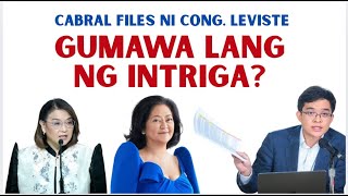Download lagu LEVISTE'S CABRAL FILES AND DPWH LEAKS  PANG INTRIGA LANG? mp3
