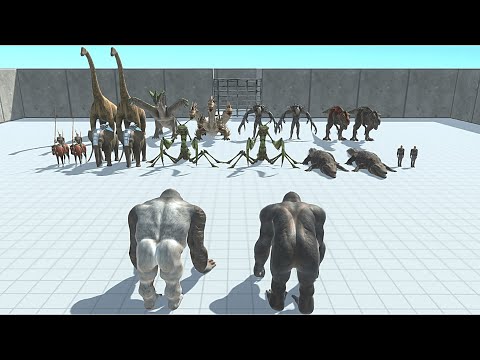 NEW GORO WITH OLD GORO VS 2 BOSS - Animal revolt Battle Simulator