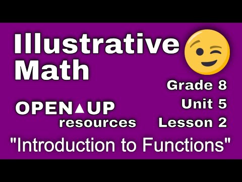 😉 8th Grade, Unit 5, Lesson 2 "Introduction to Functions"  Illustrative Math