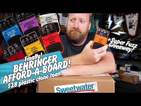 BEHRINGER AFFORD-A-BOARD & Superfuzz giveaway thanks to SWEETWATER - $28 plastic box clone tone!