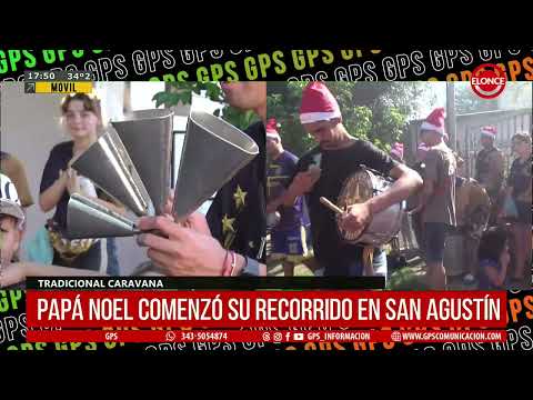 Papa Noel comenzó su recorrido en San Agustín