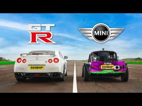 500HP HAYABUSA MINI vs STAGE 4 NISSAN R35 GT-R