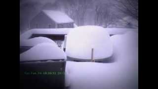 preview picture of video 'Hudson MA Time Lapse of 2013 Blizzard.'