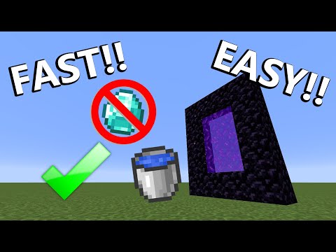 Minecraft How To Make A Nether Portal FAST!! 1.16 | Minute Minecraft Tips